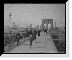 Historic Framed Print, [Brooklyn Bridge, New York, N.Y.] - 6,  17-7/8" x 21-7/8"