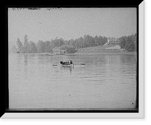 Raquette Lake, the Antlers from Strawberry Island, Adirondacks, N.Y. Classic, Historic Reproduction