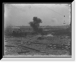 Historic Framed Print, [Exploding 800 lbs. of dynamite, Livingstone Channel, Mich.],  17-7/8" x 21-7/8"