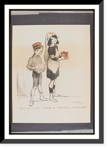 Historic Framed Print, Pour que papa vienne en permission sil vous plait,  17-7/8" x 21-7/8"