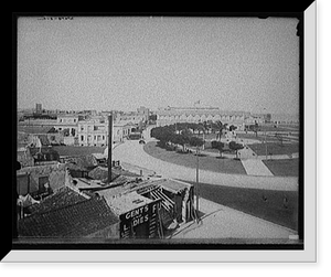 Historic Framed Print, [Castle Malecon, harbor entrance, & El Morro, Havana, Cuba] - 2,  17-7/8" x 21-7/8"