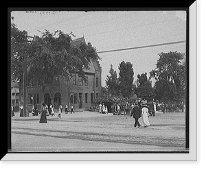 Historic Framed Print, [Detroit, Mich., Belle Isle auto station],  17-7/8" x 21-7/8"