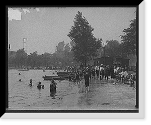 Bathing hour, Lake Elizabeth, West Park, Pittsburgh, Pa. Classic, Antique Print