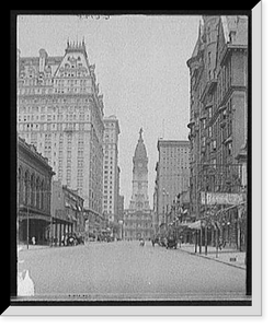 Historic Framed Print, [Broad Street, north from Walnut Street, Philadelphia, Pa.],  17-7/8" x 21-7/8"