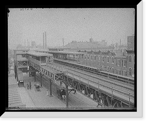The Elevated station at Thirty-sixth Street, Philadelphia, Pa. Classic, Vintage Print