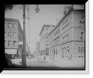 Historic Framed Print, [Post office & Fayette Street, Syracuse, N.Y.],  17-7/8" x 21-7/8"