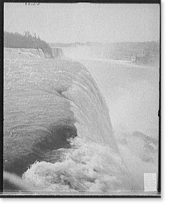 Antique Scenic Print - Niagara Falls - N.Y., brink of the American Falls