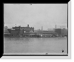 Historic Framed Print, [Wayne Hotel and Pavilion from the river, Detroit, Mich.] - 2,  17-7/8" x 21-7/8"