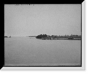Historic Framed Print, [Canadian shore from Peche Island, Lake St. Clair],  17-7/8" x 21-7/8"
