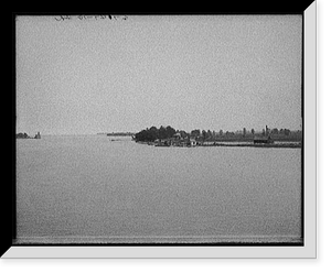 Canadian shore from Peche Island, Lake St. Clair, Historic Print