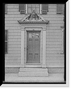 Doorway with broken pediment surmounted by pineapple, probably Salem, Mass, Antique Poster