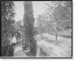 Antique Scenic Print - New York City - Riverside Drive and Riverside