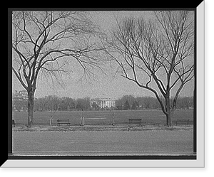 Glimpse of White House from Monument Green (Mall), Washington, D.C, Vintage Poster