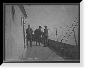 Historic Framed Print, Commissioner Young and pilots on steam pilot boat New York,  17-7/8" x 21-7/8"