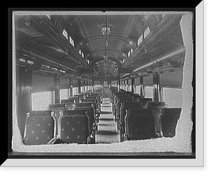 Car interiors, Chicago and Alton Railroad - 3, Antique Print