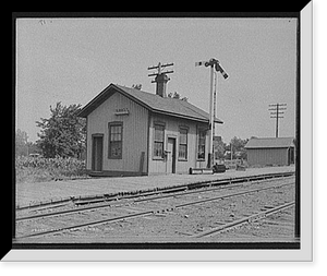 Historic Framed Print, Station at Cayuga, Ill's.,  17-7/8" x 21-7/8"