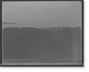 Antique Military - Mackinac Island - Fort Mackinac from Fort Holmes