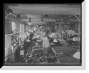 Historic Framed Print, [Printing room or bindery, Richmond & Backus Co., Detroit, Mich.],  17-7/8" x 21-7/8"