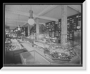 Store interior with display cases, Richmond & Backus Co., Detroit, Mich, Historic Print