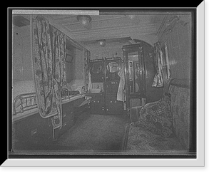 Interior of S.S. Prinzessin Victoria Luise, a stateroom, Vintage Print