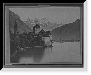 Chillon Castle and Lake Geneva, Switzerland, Vintage Poster
