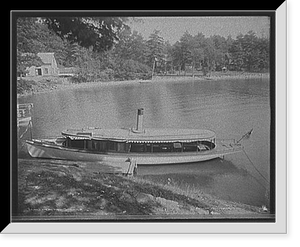 Historic Framed Print, Steam yacht Montcalm,  17-7/8" x 21-7/8"