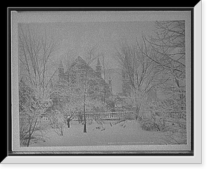Church near Grand River Avenue in snow, Detroit, Mich. Classic, Antique Print