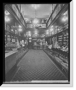 Historic Framed Print, G.W. Armstrong drug store,  17-7/8" x 21-7/8"