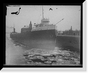 Freighter E.J. Earling in the locks Classic, Historic Reproduction