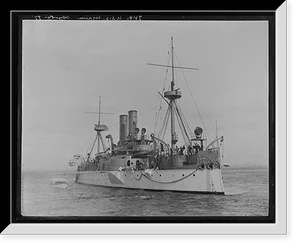 Historic Maritime - Battleships - U.S.S. Maine - Framed Wall Art Gift Idea