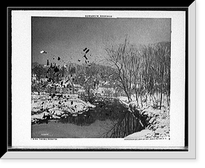 Historic Framed Print, The mill in winter,  17-7/8" x 21-7/8"