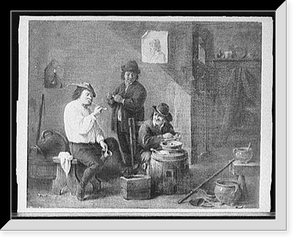 Historic Framed Print, [Room in an inn],  17-7/8" x 21-7/8"