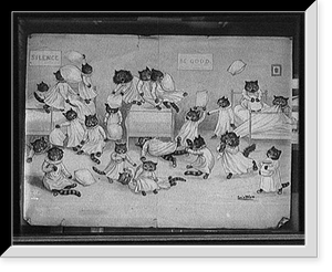 Cats in the dormitory, Historic Print