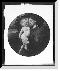 Historic Framed Print, [Mother and child],  17-7/8" x 21-7/8"