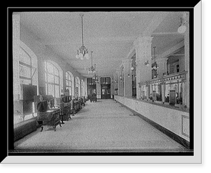 Historic Framed Print, Gas office, first floor, looking back,  17-7/8" x 21-7/8"