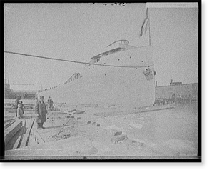 Vintage Photo Print - Launch of S.S. Calcite - Vintage Home Decor Print