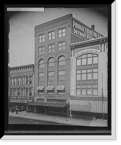 Historic Framed Print, Pringle Furniture [Co. building, Detroit, Mich.],  17-7/8" x 21-7/8"