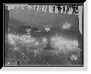 Campus Martius at night, Detroit, Mich. Classic, Vintage Print