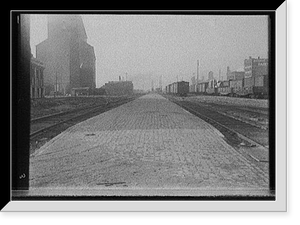 Tram tracks, Tenth Street, probably Detroit, Antique Wall Art