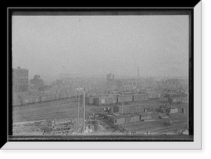 Historic Framed Print, [Kirby Avenue freight station, Michigan Central Railroad],  17-7/8" x 21-7/8"