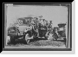 Highway construction crew and truck, Michigan, Vintage Wall Art
