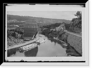 Historic Framed Print, Erie Canal at Little Falls - 2,  17-7/8" x 21-7/8"