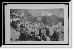 Historic Framed Print, Scene in the village of Abra,  17-7/8" x 21-7/8"