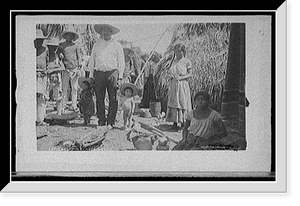 Historic Framed Print, Group in El Abra, Mexico,  17-7/8" x 21-7/8"