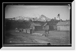 Historic Framed Print, Cabins at Tlamacas,  17-7/8" x 21-7/8"