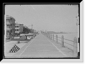 Historic Framed Print, East Battery, Charleston, S.C. - 3,  17-7/8" x 21-7/8"