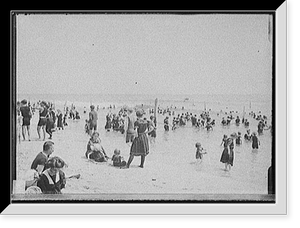 Beach, possibly Atlantic City, N.J, Antique Wall Art