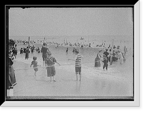 Children playing with rope, beach, possibly Atlantic City, N.J, Historic Print