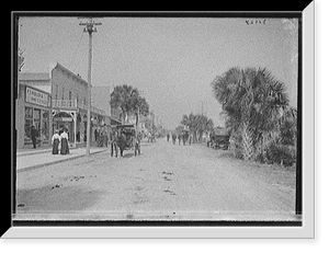 Beach Street, with souvenir shops, Daytona, Fla, Antique Wall Art