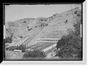 Historic Framed Print, [Catalina Island incline and Avalon Greek Theater, Calif.],  17-7/8" x 21-7/8"